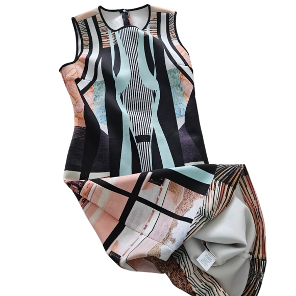 Clover Canyon Sleevless  Geometric Mini Scuba Dress - Picture 9 of 11